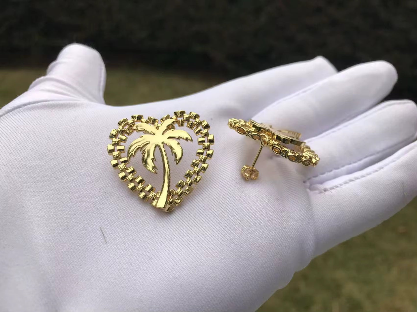 PALM TREE GOLD STUD