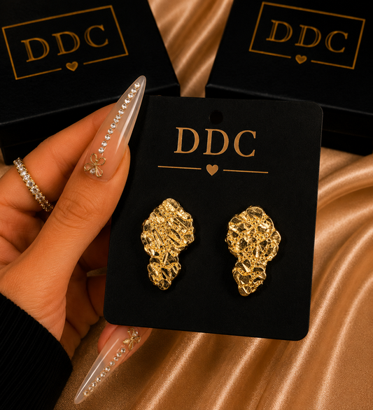 Gold Nugget Earrings