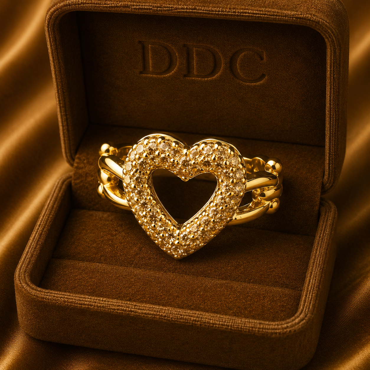 Open heart ring