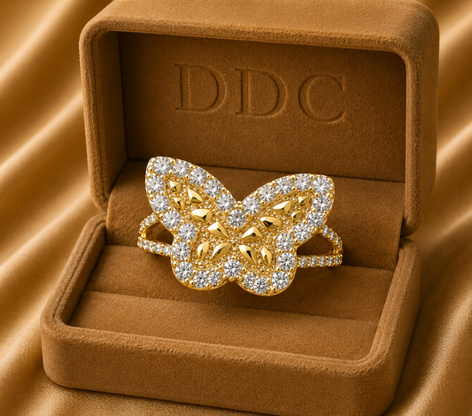 Diamond Butterfly Ring