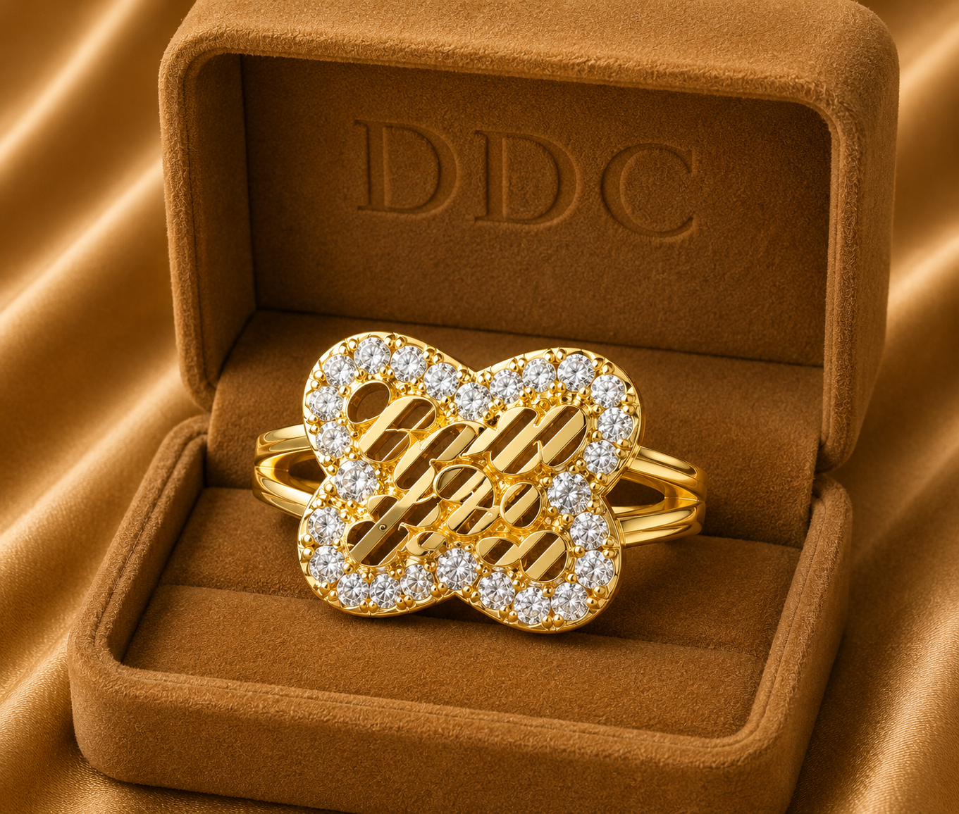 Diamond petal ring