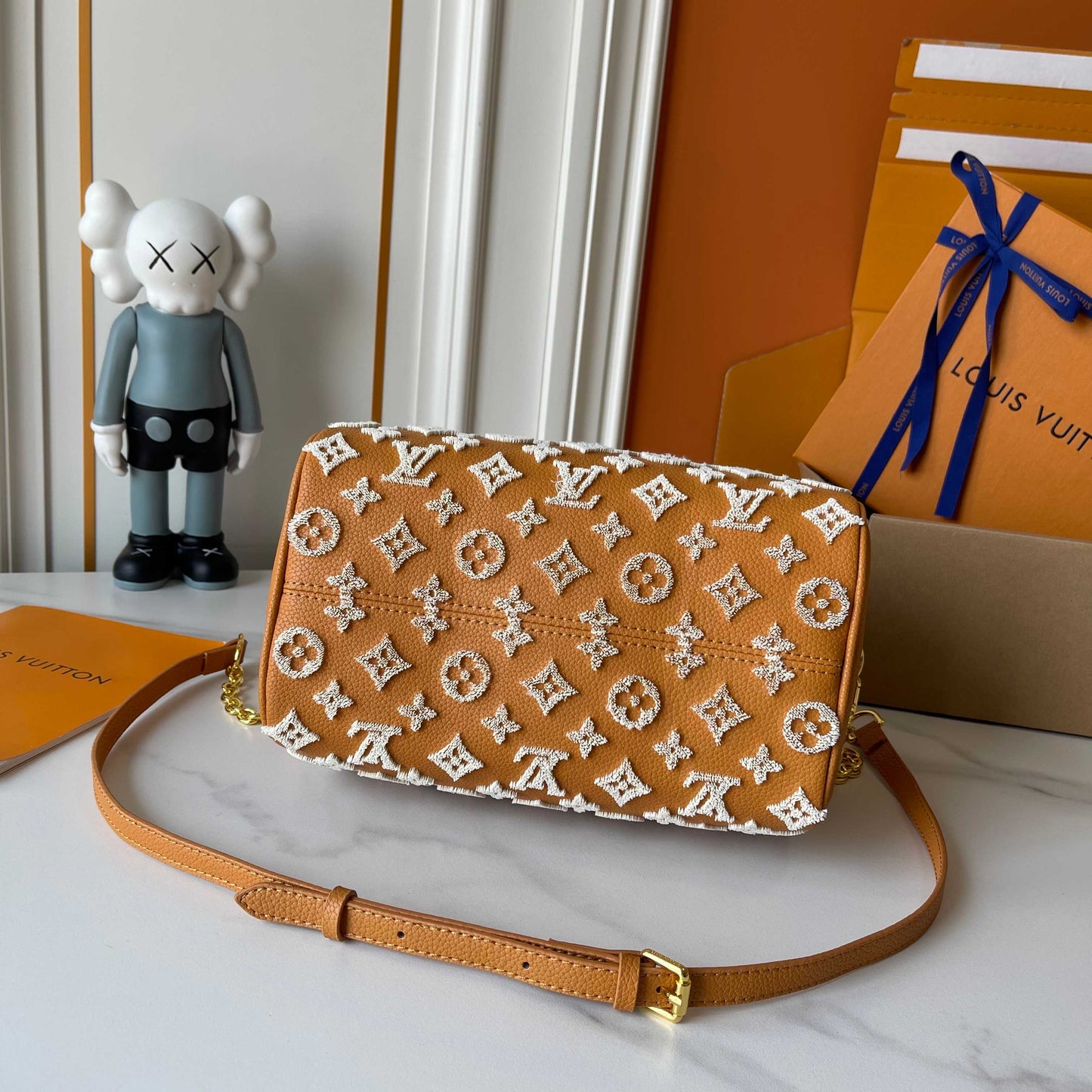 LV Orange Cream X White Hangbag