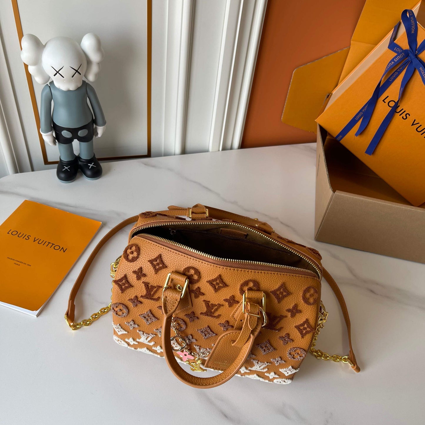 LV Orange Cream X White Hangbag