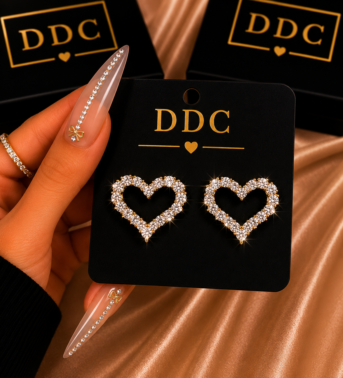 Diamond Heart Earrings