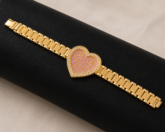 Rolex heart bracelet