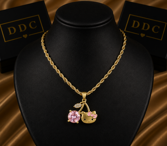 Pink Cherry x HK Necklace