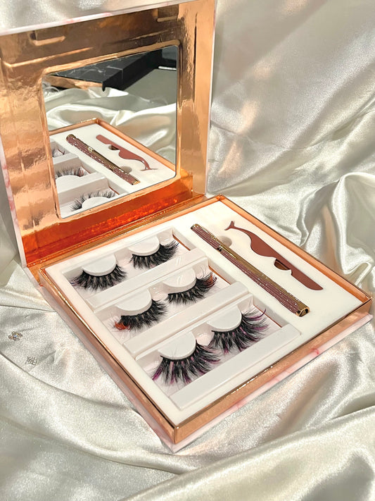 Glitter Pink Lash Book